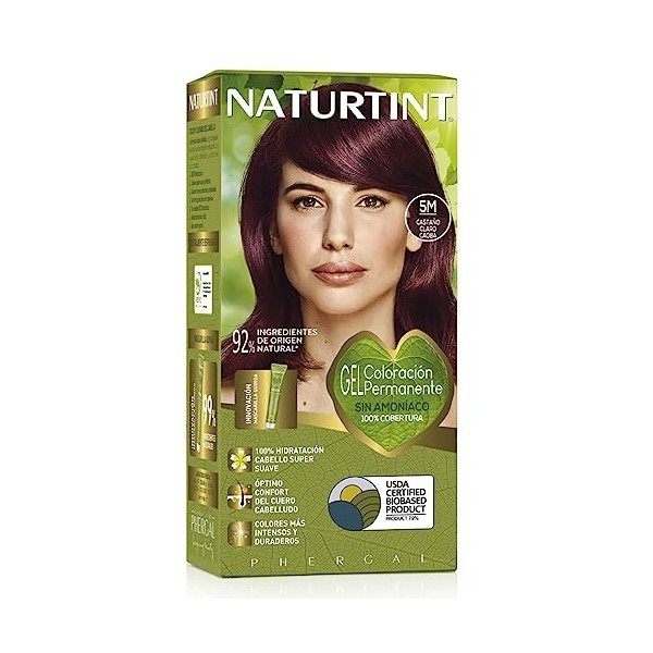 Naturtint 6.45 BLOND AMBRÉ FONCÉ | Coloration permanente | 100% Couverture Cheveux Blancs | Couleur Naturelle et Longue Durée