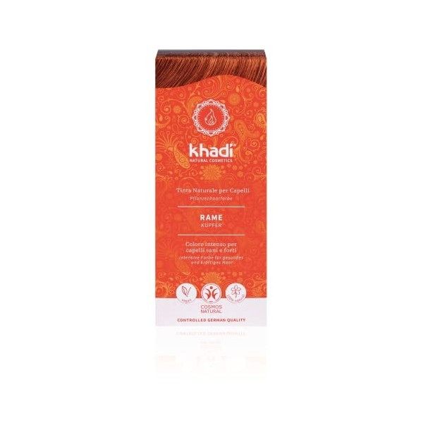 khadi CHÂTAIN DORÉ Coloration Végétale, dun chatain ambré chatoyant à un soyeux châtain doré, 100% naturel, vegan et sans in