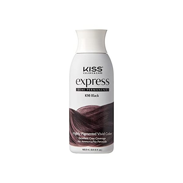 Kiss Express Color Semi- Permanent Black 3.5oz by Kiss Express