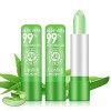 3 PCS Aloe Vera Rouge à Lèvres, Baume à Lèvres Magique à Changement de Couleur de Température, Longue Durée Nutritif Lèvres M