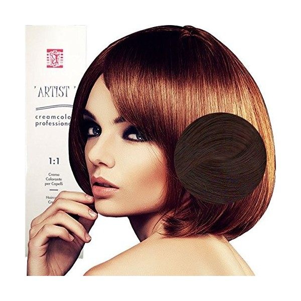 Coloration Professionnelle Pour Cheveux Rouges Acajou avec Ammoniaque Permanente 100ml Made in Italy 6/46 Acajou Cuivré 