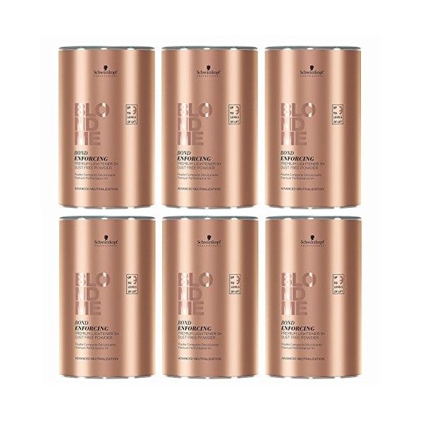 Schwarzkopf Schwarzkopf BlondME Bond Enforcing Lot de 6 éclaircissants de qualité supérieure 9 + Blondation 450 g