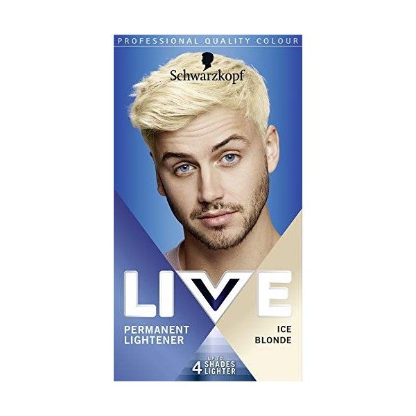Schwarzkopf Live Coloration capillaire permanente pour homme - Résistante à la décoloration - Teinte argenté chromé U71