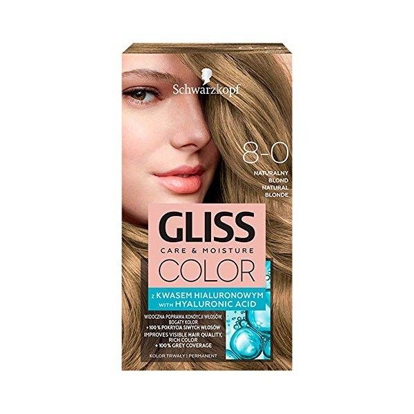 Schwarzkopf Gliss Color Crème colorante pour cheveux Blond naturel 8-0 142 ml