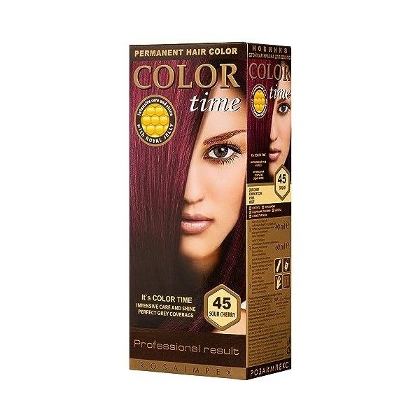 COLOR TIME | Teinte Permanente en Gel - Couleur Cuivre Passion 69 | Enrichi en Gelée Royale et Vitamine C | Coloration Capill