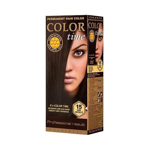 COLOR TIME | Teinte Permanente en Gel - Couleur Cuivre Passion 69 | Enrichi en Gelée Royale et Vitamine C | Coloration Capill