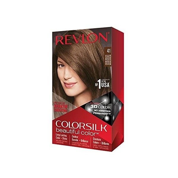 Revlon Colorsilk Beautiful Color Coloration Permanente des Cheveux avec Technologie au Gel 3D et Kératine, Teinture avec Couv