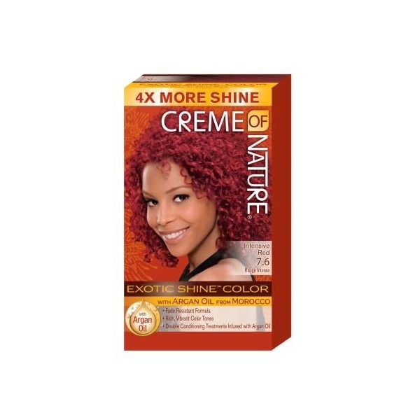 Creme of Nature, Argan, Coloration Permanente, Cheveux Bouclés à Crépus, à lHuile d’Argan du Maroc, couvre 100% des cheveux 