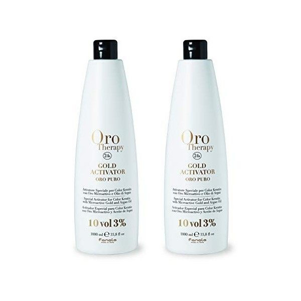 Gold Activator Or Pur 10 Vol 3 % – Activateur spécial pour Color Keratin – 2 x 1000 ml