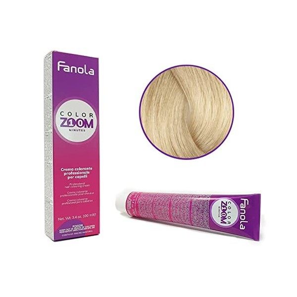 Crème couleur pour cheveux 100 ml ColorZOOM 10 MINUTI 10.0 BIONDO PLATINO-FANOLA