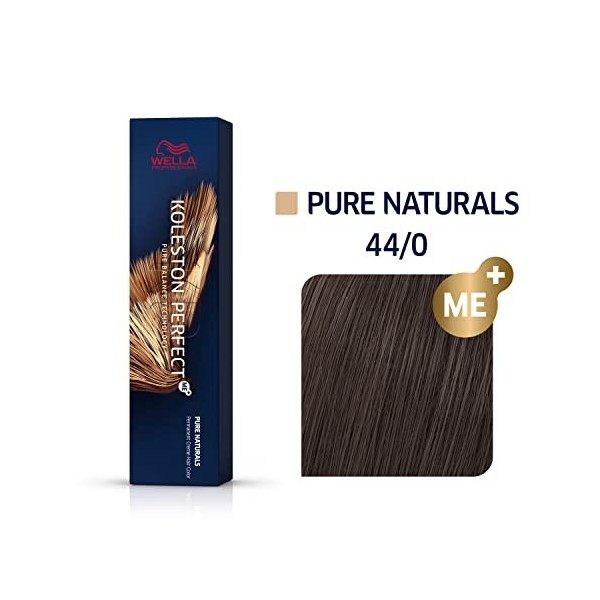 WELLA PROFESSIONALS - KOLESTON PERFECT ME+ 44/0 Pure Naturals coloration permanente - 60ML X 3 - Lot de 3 boites