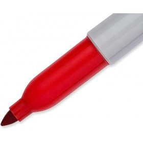 Sharpie Marqueur rouge à pointe fine - Séchage rapide Ensemble de 6 