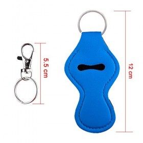 Duufin Lot de 24 porte-clés avec 24 clips en métal pour traqueur de chapstick et protection 12 couleurs. Small