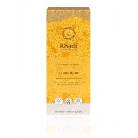 khadi BLOND DORÉ Coloration Végétale, blond chatoyant et doré, 100% naturel, vegan et sans ingrédients synthétiques, Cosmétiq