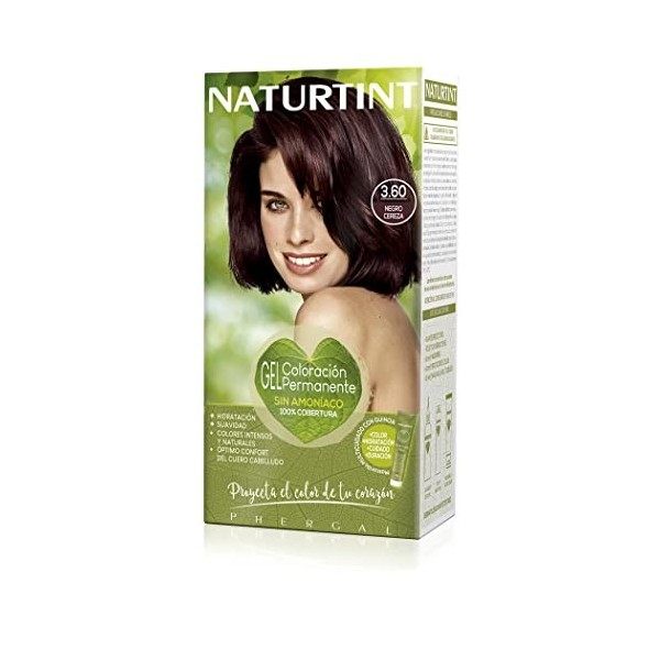 Naturtint 3.60 CERISE NOIRE | Coloration permanente | 100% Couverture Cheveux Blancs | Couleur Naturelle et Longue Durée
