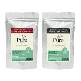 Teinture pour cheveux naturels&nbsp;–&nbsp;Henné biologique et Indigo Couleur de cheveux 200&nbsp;g