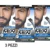 Just for Men - Lot de 6 colorations permanentes, teinture, gel colorant pour barbe et moustaches avec brosse, châtain moyen M