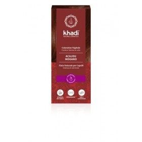 khadi ACAJOU Coloration Végétale, rouge velouté avec des nuances terracotta jusquà un rouge châtain foncé et profond, 100% n