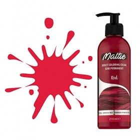 Mattie Pro – Red – 06 – Crème de couleur végétalienne directe – Vegan Semi-Permanent pour cheveux Dye 210 ml
