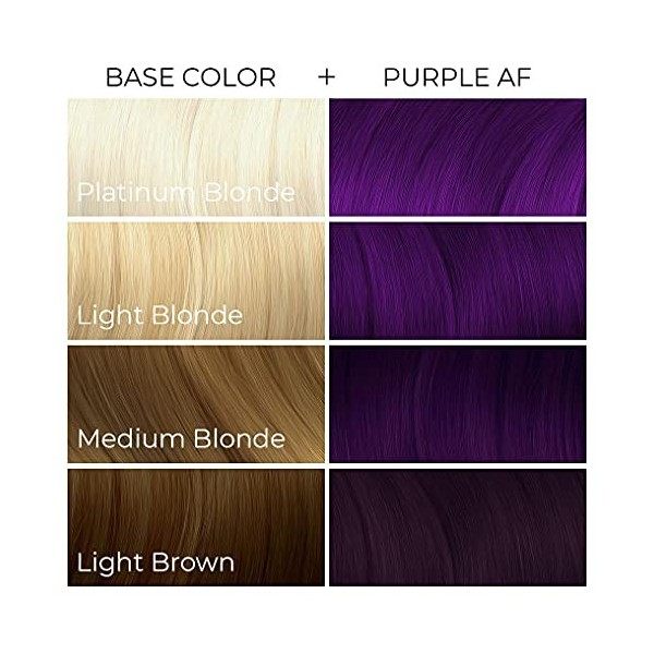 ARCTIC FOX Vegan and Cruelty-Free Semi-Permanent Hair Color Dye 8 Fl Oz, PURPLE AF 