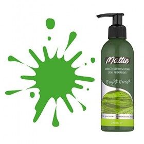 Mattie Pro - Bright Green - 19 - Direct Vegan Color Cream - Tintura Vegana Semi-Permanente Per Capelli 210ml