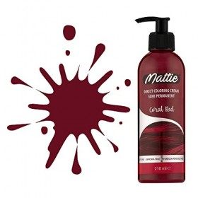Mattie Pro - Coral Red - 04 - Crème colorante végétalienne directe - Vegan Semi-Permanent pour cheveux Dye 210 ml