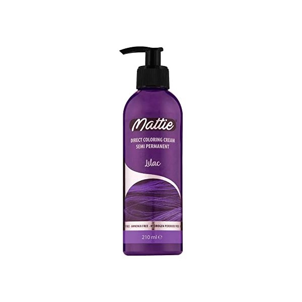 Mattie Pro – Lilac – 07 – Crème colorée végétalienne – Vegan Semi-Permanent pour cheveux Dye 210 ml