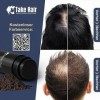 Take Hair Recharge de cheveux synthétiques 100 g – 100 % coton vegan pour femmes et hommes marron moyen 