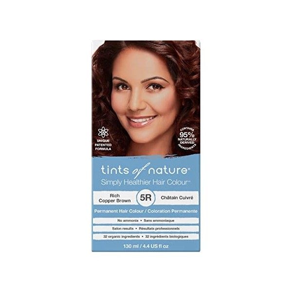 Tints of Nature Natural Black Permanent Hair Dye 1N Nourishes Hair & Covers Greys - Single Pack