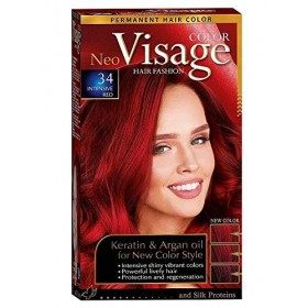 Visage Hair Fashion Permanent Couleur des cheveux 34 Rouge Intensif crème permanente de la couleur des cheveux avec Kératine 