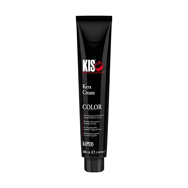 KIS KeraCream Color Crème de coloration permanente pour cheveux - Gris acier - Haute opacité - Couleur intense - Infusion de 