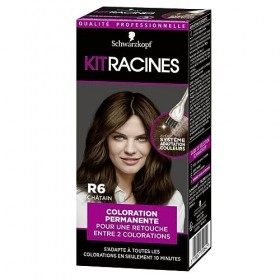 SCHWARZKOPF Kératine R6 Châtain - Coloration soin capillaire à la kératine pour cheveux naturels - Un résultat professionnel 