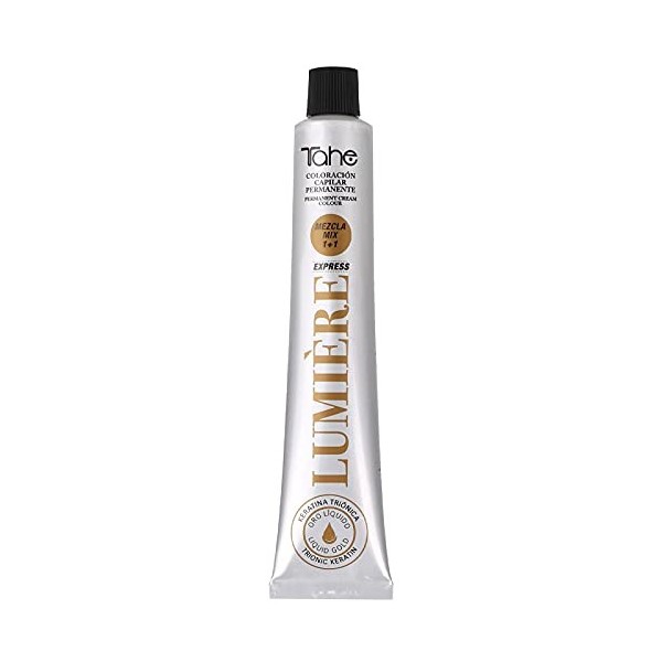 Tahe – Lumière Express – Teinture de cheveux, coloration professionnelle et permanente, 100 ml – Ton 6.1 blond foncé cendré