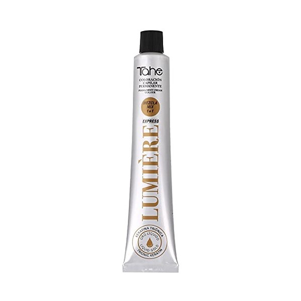 Tahe – Lumière Express – Teinture de cheveux, coloration professionnelle et permanente, 100 ml – Ton 6.1 blond foncé cendré C...