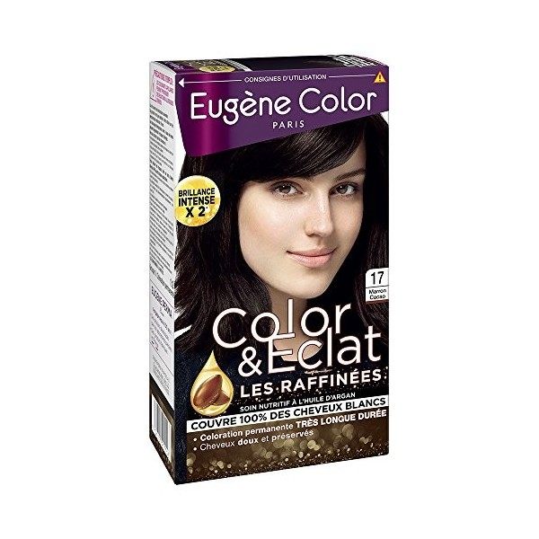 Eugène Color - Color & Eclat - Les Raffinées - N°17 Marron Cacao - Coloration Permanente brillance Longue Durée à lHuile dA