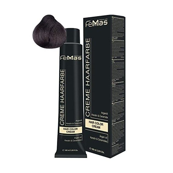 Femmas Hair Color Cream Coloration pour cheveux 100 ml brun clair cendré 5.1 