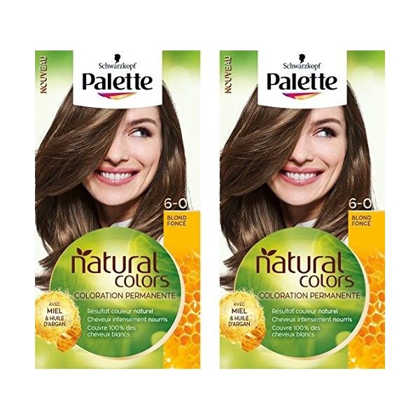 Schwarzkopf - Palette Natural Colors - Coloration Permanente - Blond 7.0 - Lot de 2