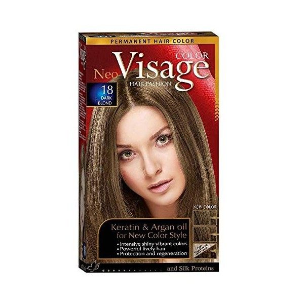 Visage Hair Fashion Permanent Couleur des cheveux 18 blond foncé crème permanente de la couleur des cheveux avec Kératine et 
