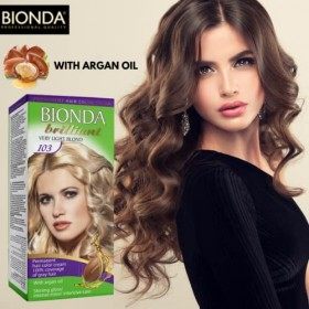 Bionda Brilliant coloration permanente à lhuile dargan 100ml,couleur intense,hair color 103 blond très clair 
