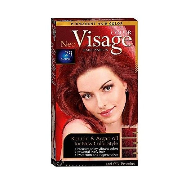 Visage Hair Fashion Permanent Couleur des cheveux 29 Grenat crème permanente de la couleur des cheveux avec Kératine et huile