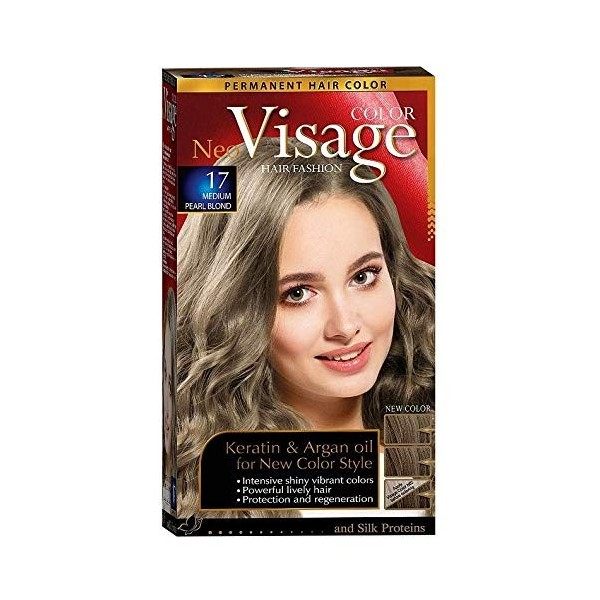 Visage Hair Fashion Permanent Couleur des cheveux 17 Blond moyen Perle crème permanente de la couleur des cheveux avec Kérati
