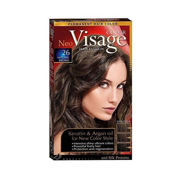 Visage Hair Fashion Permanent Couleur des cheveux 26 Brun Naturel crème permanente de la couleur des cheveux avec Kératine et
