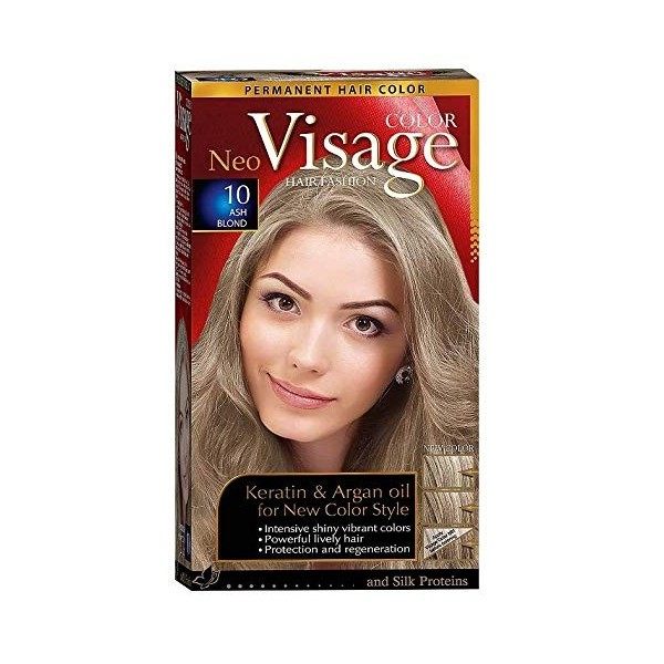 Visage Hair Fashion Permanent Couleur des cheveux 10 Blond cendré crème permanente de la couleur des cheveux avec Kératine et