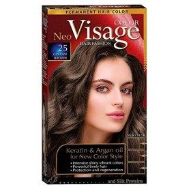 Visage Hair Fashion Permanent Couleur des cheveux 25 Brun Doré crème permanente de la couleur des cheveux avec Kératine et hu