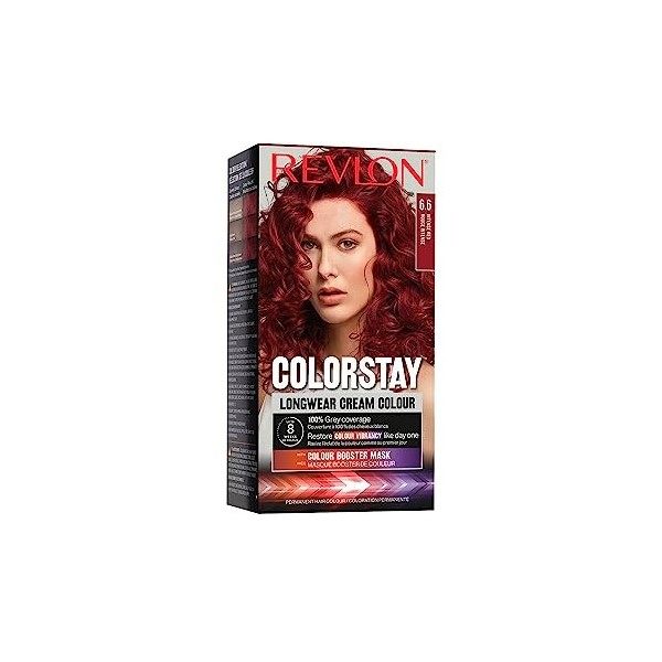Revlon, ColorStay, Coloration Permanente, Crème Longue Tenue, Couvre 100% des cheveux blancs, Jusqu’à 8 semaines de couleur, 