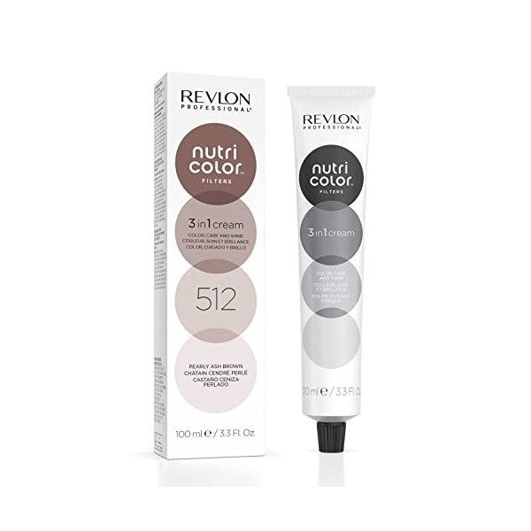 REVLON PROFESSIONAL® NUTRI COLOR™ FILTERS : Soin Repigmentant Nutritif Châtain Cendré Perlé 100ml