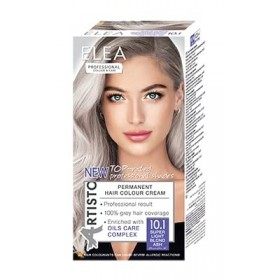 Coloration permanente des cheveux Elea Professional Color & Care - № 10.1 Blond super clair cendré 123ml, gris