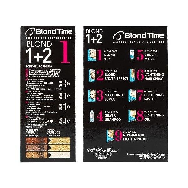 Blond Time Produit de Blanchiment des Cheveux 1 + 2 Résultats Professionnels