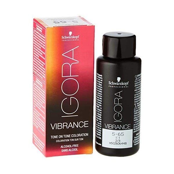 Schwarzkopf Professional Igora Vibrance Tone on Tone Coloration capillaire N°4-63 Châtain Moyen Chocolat Mat 60 ml 4-63 Châta