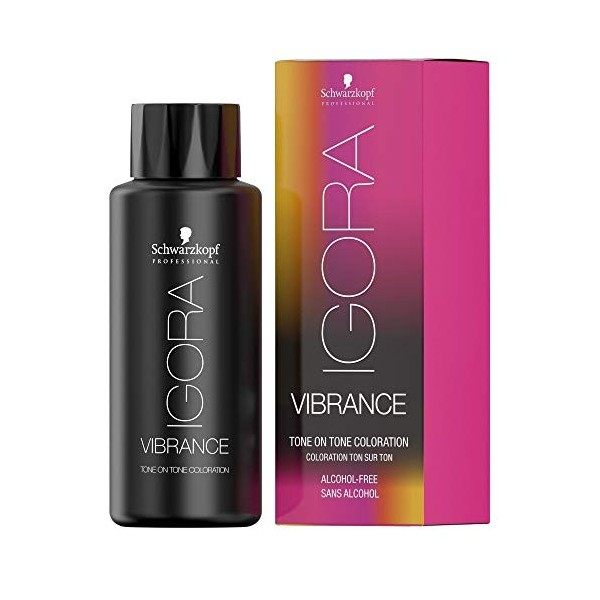 Schwarzkopf Professional Igora Vibrance Tone on Tone Coloration capillaire N°4-63 Châtain Moyen Chocolat Mat 60 ml 4-63 Châta